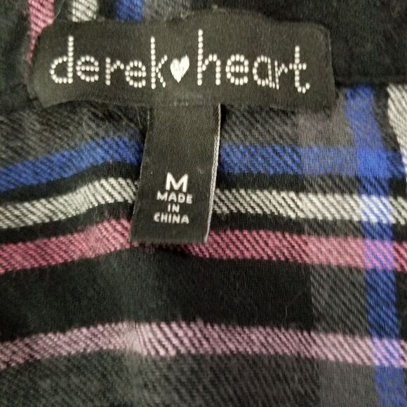 Derek Heart Cotton Plaid Button Front Shirt - Picture 7 of 8